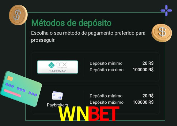 O cassino WNBET oferece uma grande variedade de métodos de pagamento